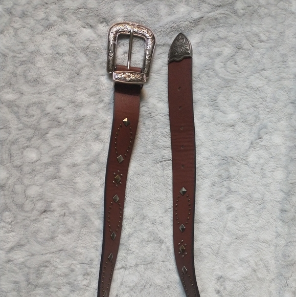 Western Style Studded Belt_ 15/32" Wide, 15" Length, 5 Holes - Picture 10 of 15